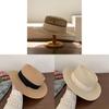 Panama Straw Hat With Butterfly Bow For Beach Vacation Sun Protection Summer Fashion