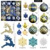 6cm Electroplated Shiny Irregular Christmas Tree Ball Set