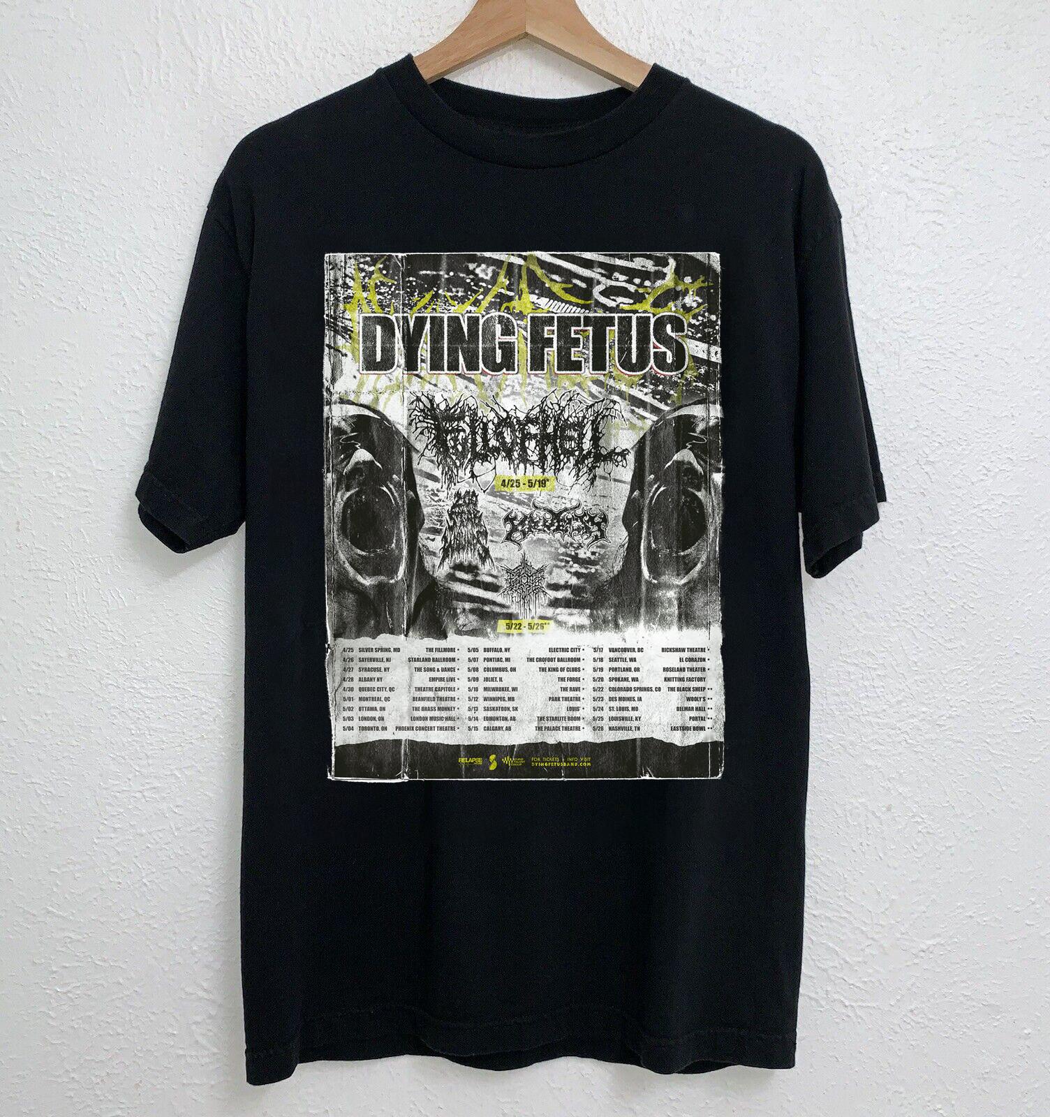 Collection Dying Fetus Band Short Sleeve Cotton Black All Size T-shirt AR824 XL