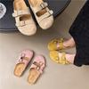 Women's spring thick-bottomed Boken baotou half slippers, wearing soft-bottomed lazy ugly cute cool slippers