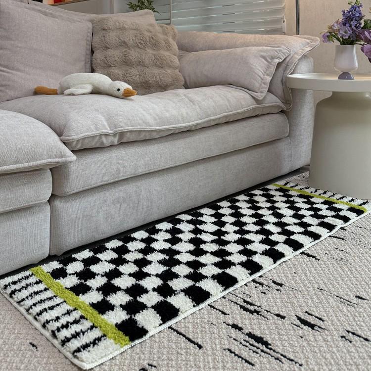 Grid Water-Absorbent Quick-Dry Anti-Slip Floor Mat for Bathroom & Bedroom