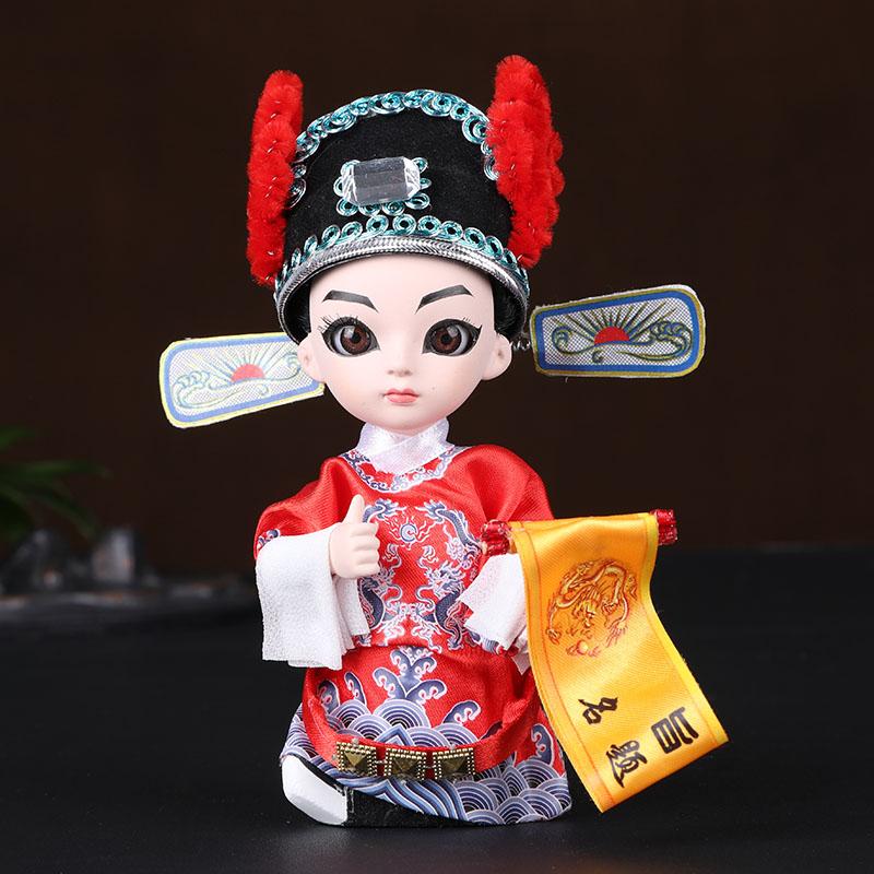 Chinese Opera Character Decoration Silk Doll Peking Opera Mask Doll Chinese Handmade Decorative Gifts Shop decoration Doll