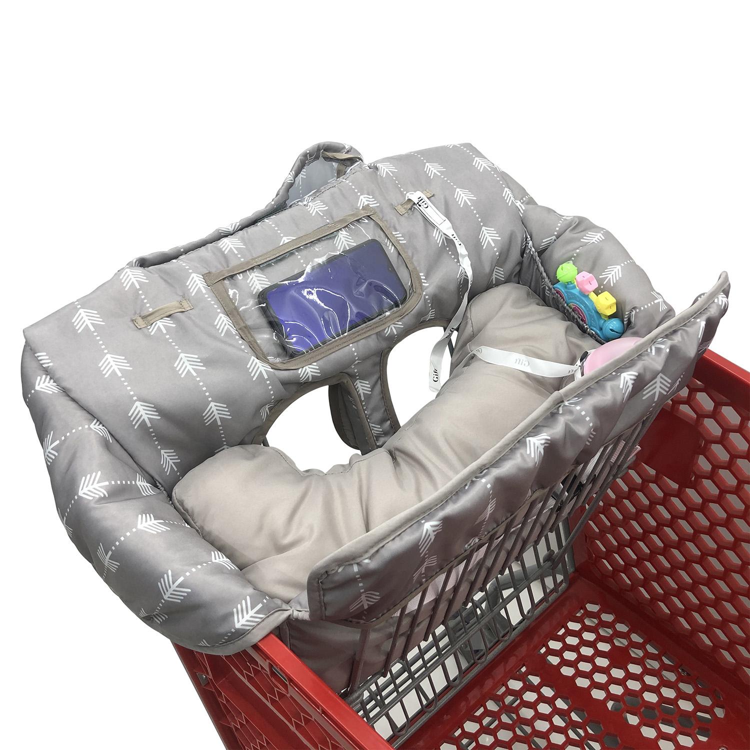 

Детская подушка для тележки для покупок, детский чехол для детского стульчика 2-в-1Чехол для тележки для покупок/Портативный чехол для детского стульчика