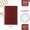 Morandi Coil Notebook with Frosted PP Cover and Horizontal Line Grid for Students