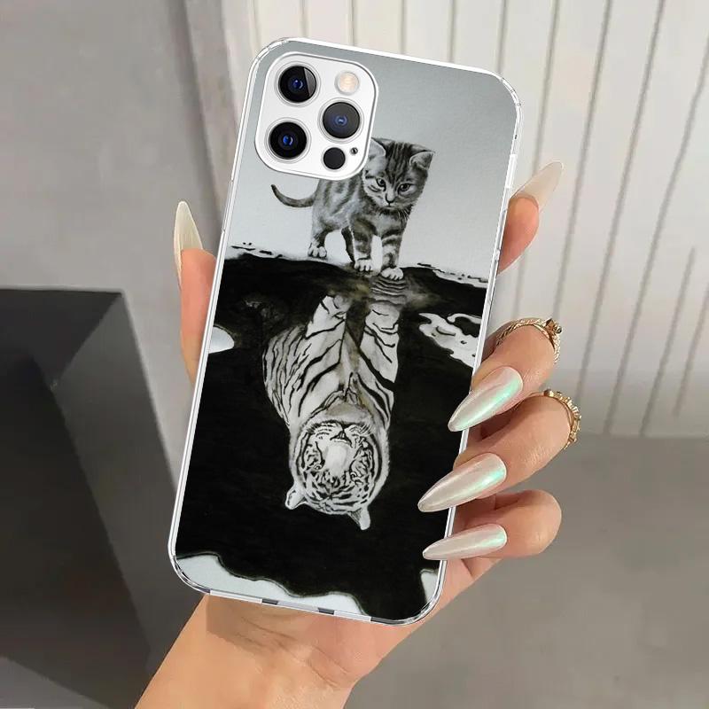 Cool Animal Big Cat Tiger Phone Case for Iphone 17 Air 16 15 Plus 14 13 Mini 12 11 Pro Max 16E 7 8 SE 2020 Soft Funda Print Shel