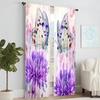 Flower Butterfly Digital Printed Window Curtains Polyester Material Suitable Living Room Kitchen Bedroom Study Dining Set Of 2 Made Great Decor