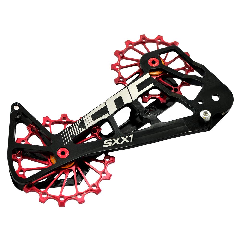 KCNC SXX1 MTB Bicycle Oversized Pulley Wheel Cage OSPW For SRAM SK2104 Eagle, Red, KOT39-003,