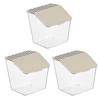 Wall Mounted Garlic Container Storage Stylish Transparent Food Garlic Container for Onion Kitchen 3pcs