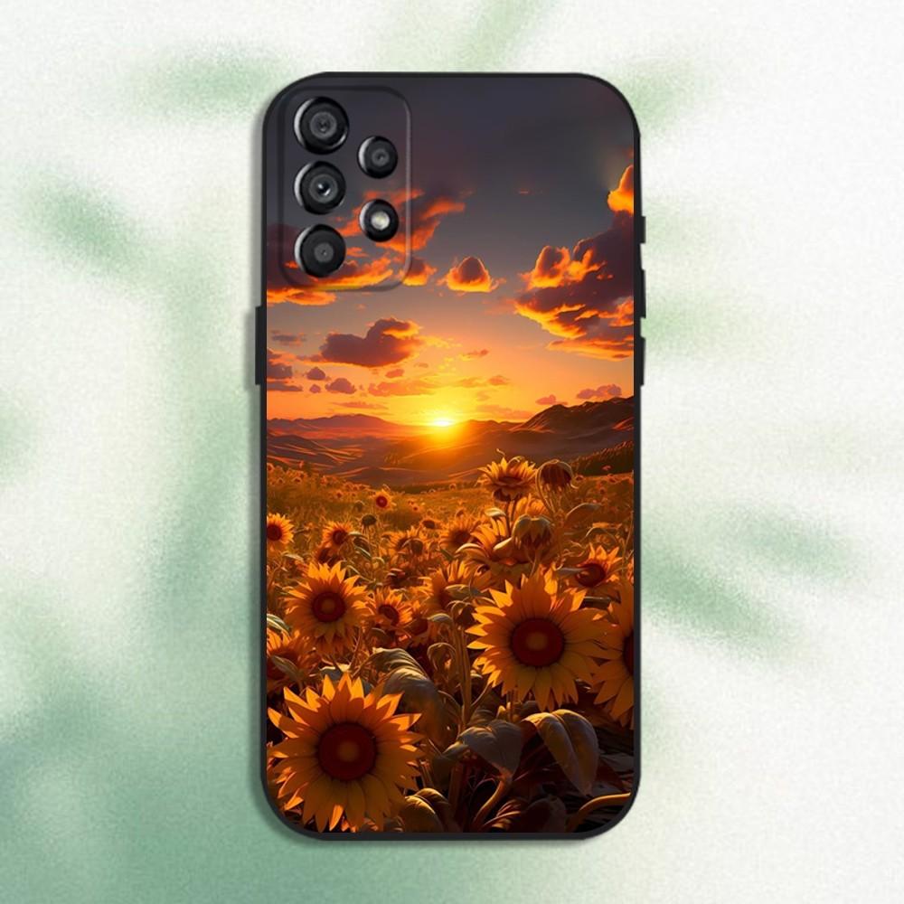 

Beautiful Yellow Sunflower Phone Case For Samsung Galaxy A20,A21s,A22,A31,A32,A52,A53,A72,73,A80 Soft Black Cover Samsung a21s