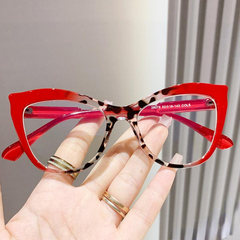 Anti Blue Light Cat Eye Optical Glasses New Fashion Regular Gradient Personalized Glasses Vintage Oversized Plain Eyewear