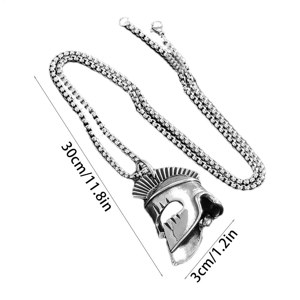 Charm Roman Warrior Spartans Motorcycle Good Luck Pendant Necklaces Vintage Greek Warrior Stainless Steel riding Bells Jewelry