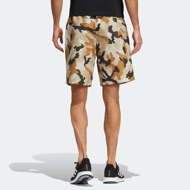 Adidas Camouflage Lace-Up Woven Shorts Men Bottoms Multicolor HE7408