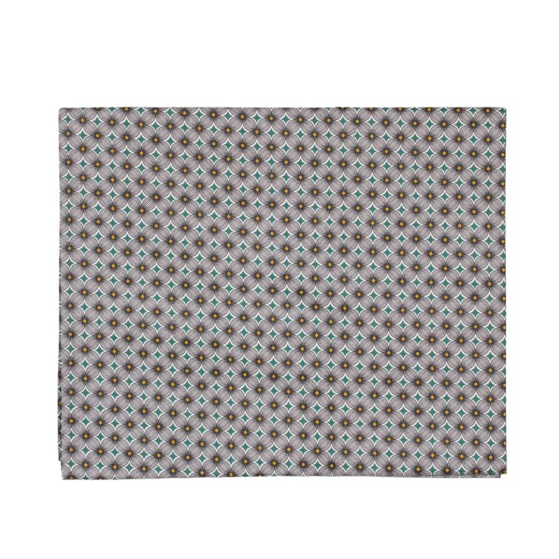 Tablecloth 150x150 Plasticized Sisal Emerald A07103emer Mixed SUD ETOFFE