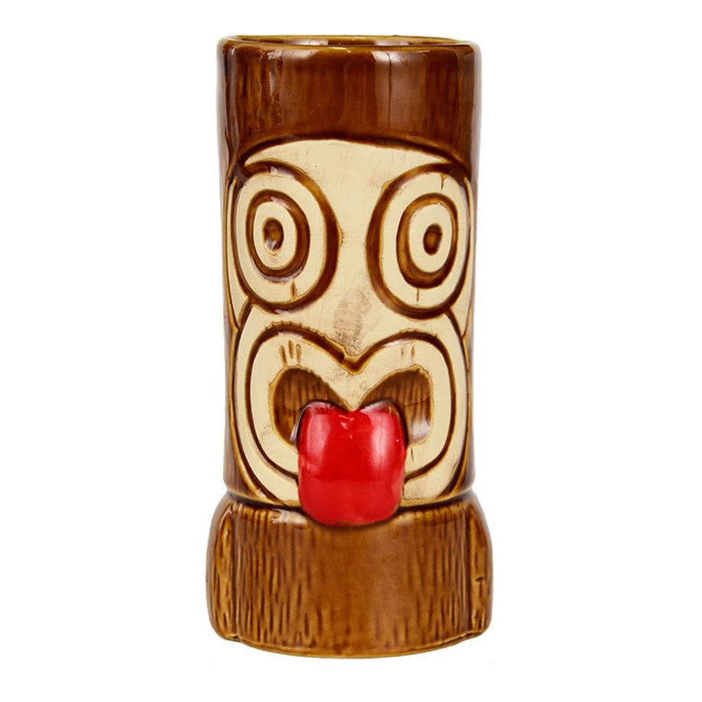 Hawaiianische Cocktailbecher Kreativer Stil Keramiktasse Biergetränk Tiki-Tasse Weinglas Barwerkzeuge Hausbar Party Trinkgeschirr Becher