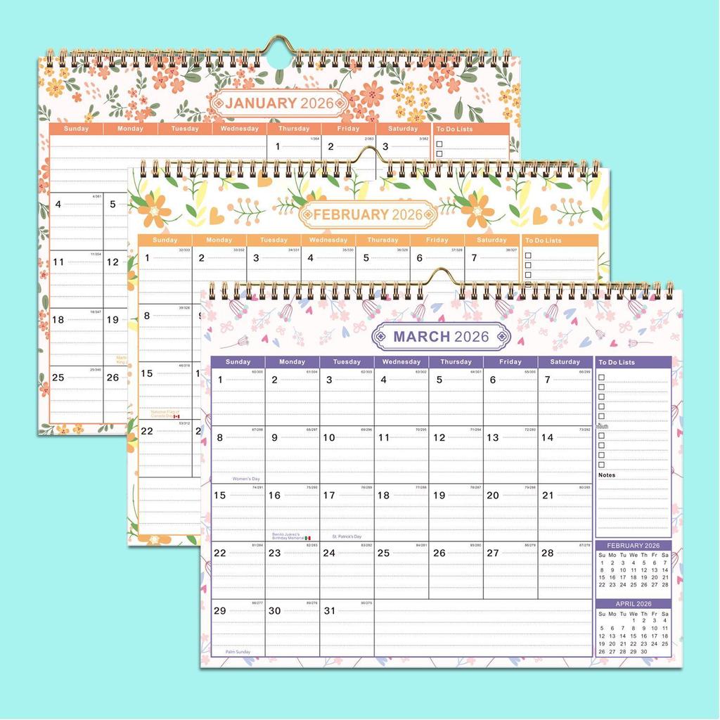 2026 English Minimalist Wall Calendar - Wall-Mounted Design