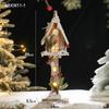 Christmas Wooden Lighted Snow House Mini Cabin European Vintage Xmas Decor