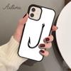 Fish Hook Fishing Phone Case for iPhone 17 Air 15 16 16e 11 12 13 14 Pro Max Plus Cover coque Fundas Shell