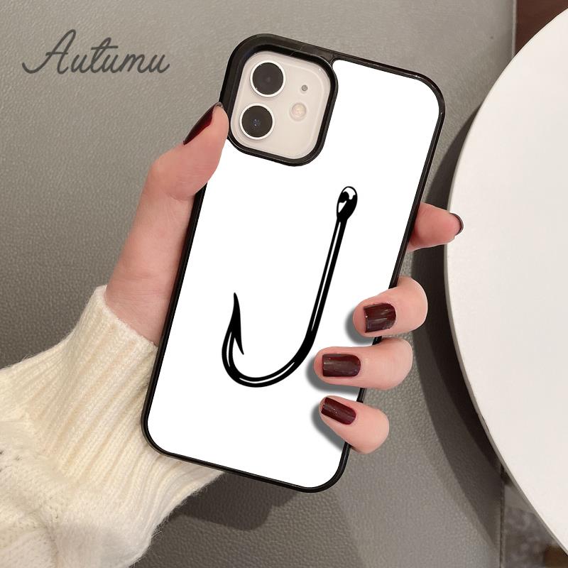 Fish Hook Fishing Phone Case for iPhone 17 Air 15 16 16e 11 12 13 14 Pro Max Plus Cover coque Fundas Shell