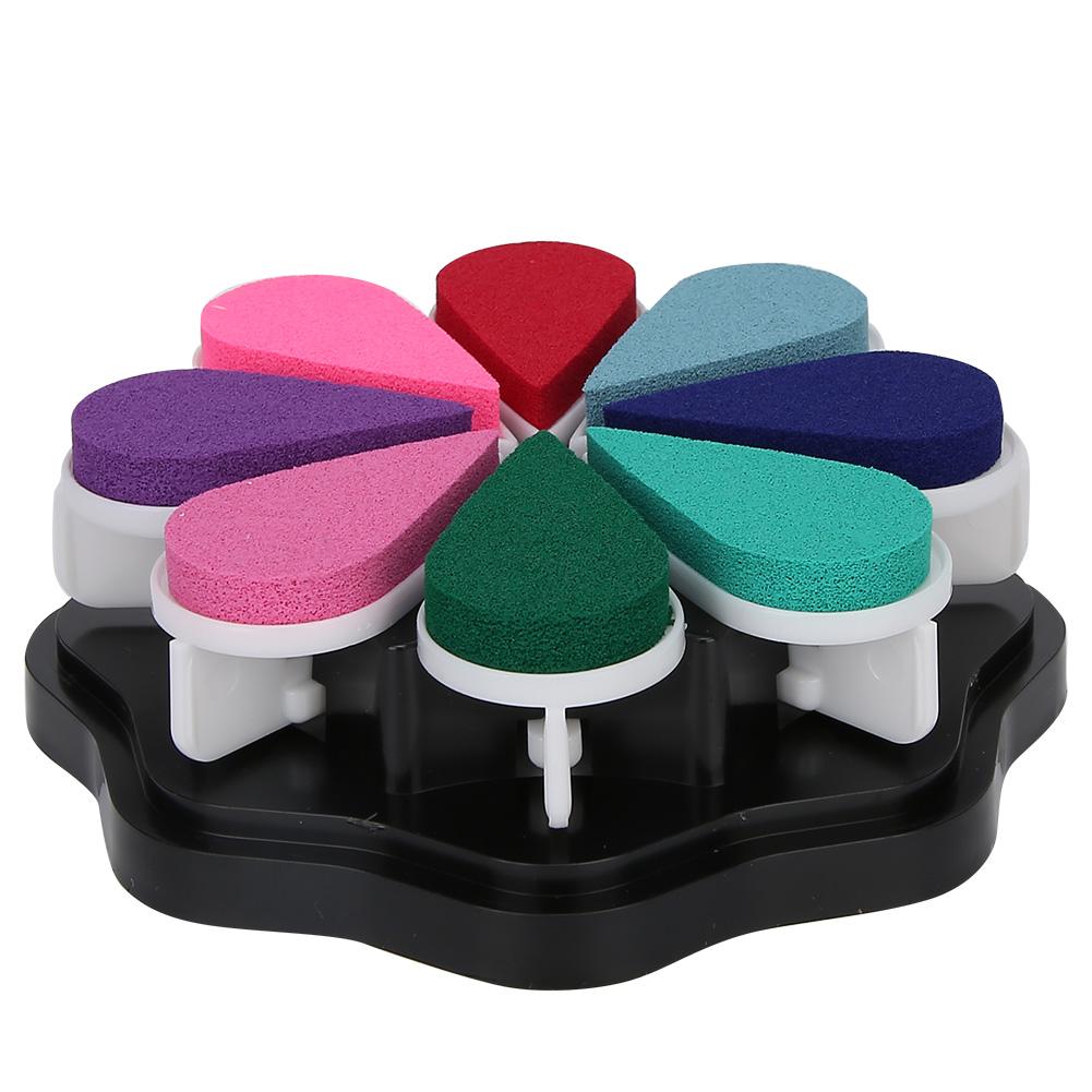 

8 цветов в форме лепестка Расписание Книга Записки Красочные DIY Штамп Чернила Pad Аксессуар для рисования Aurora