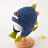 New little dinosaur cartoon ear protection hat boy baby knitted hat autumn and winter new children's wool warm and windproof