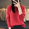 Women's Clothing Sweater Spring and Autumn Knitted Hollow Top Merino Wool O-Neck Pullover Cashmere Sweater