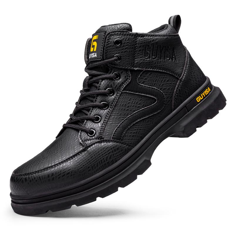 Latest  Waterproof Men Leather Boots Steel Toe Cap Safety Work Shoes Anti Smashing Indestructible Construction Welding Boots