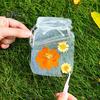 DIY Sušené květinové záložky Ručně vyráběné Průhledné lisované květinové záložky Samolepicí Průhledné sklenice Samolepky na knihy Láhev Potřeby