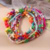 10Pcs Bohemian Handmade Colorful Beads Anklets for Women Girls Beaded Starfish Ankle Bracelet Summer Beach Jewelry Gifts