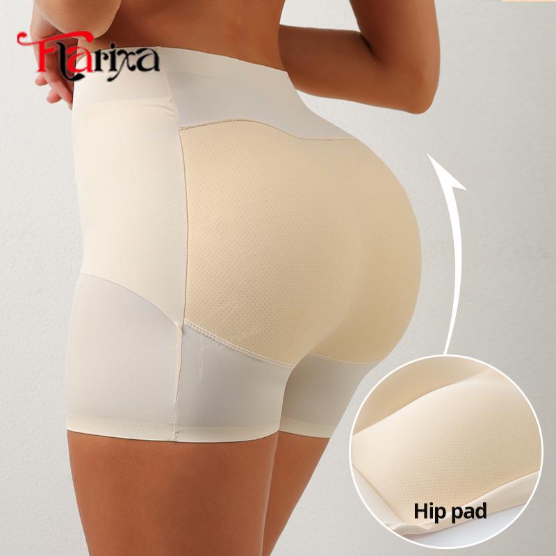Flarixa 1pcs Waist Trainer Butt Lifter Body Shaper Women Hip Pads Shapewear Panties With Hooks Butt Padded Shorts Non Removable