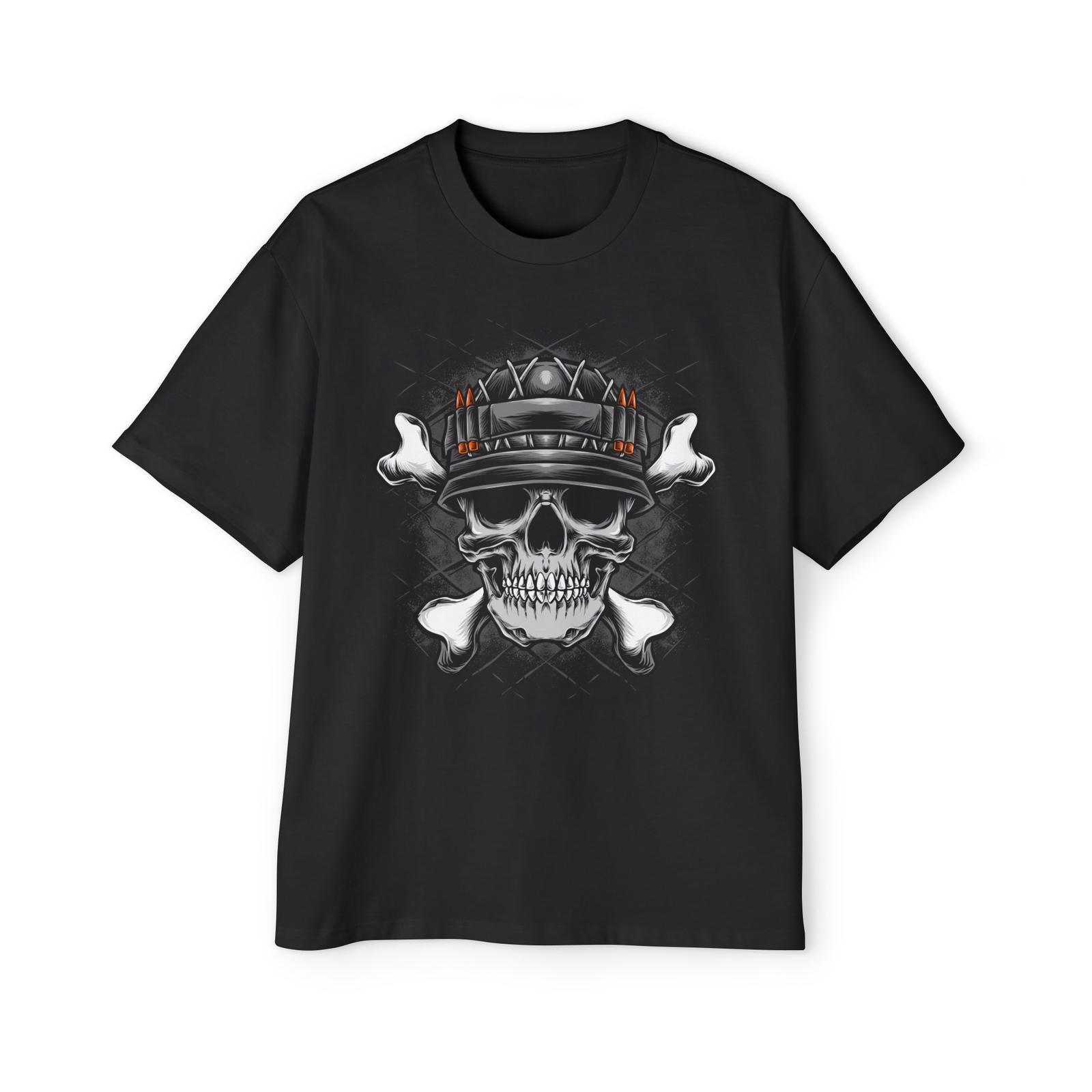 

Military Skull and Bones Helmet Black :: High quality Men s Heavy Oversized Tee 5XL різнокольоровий