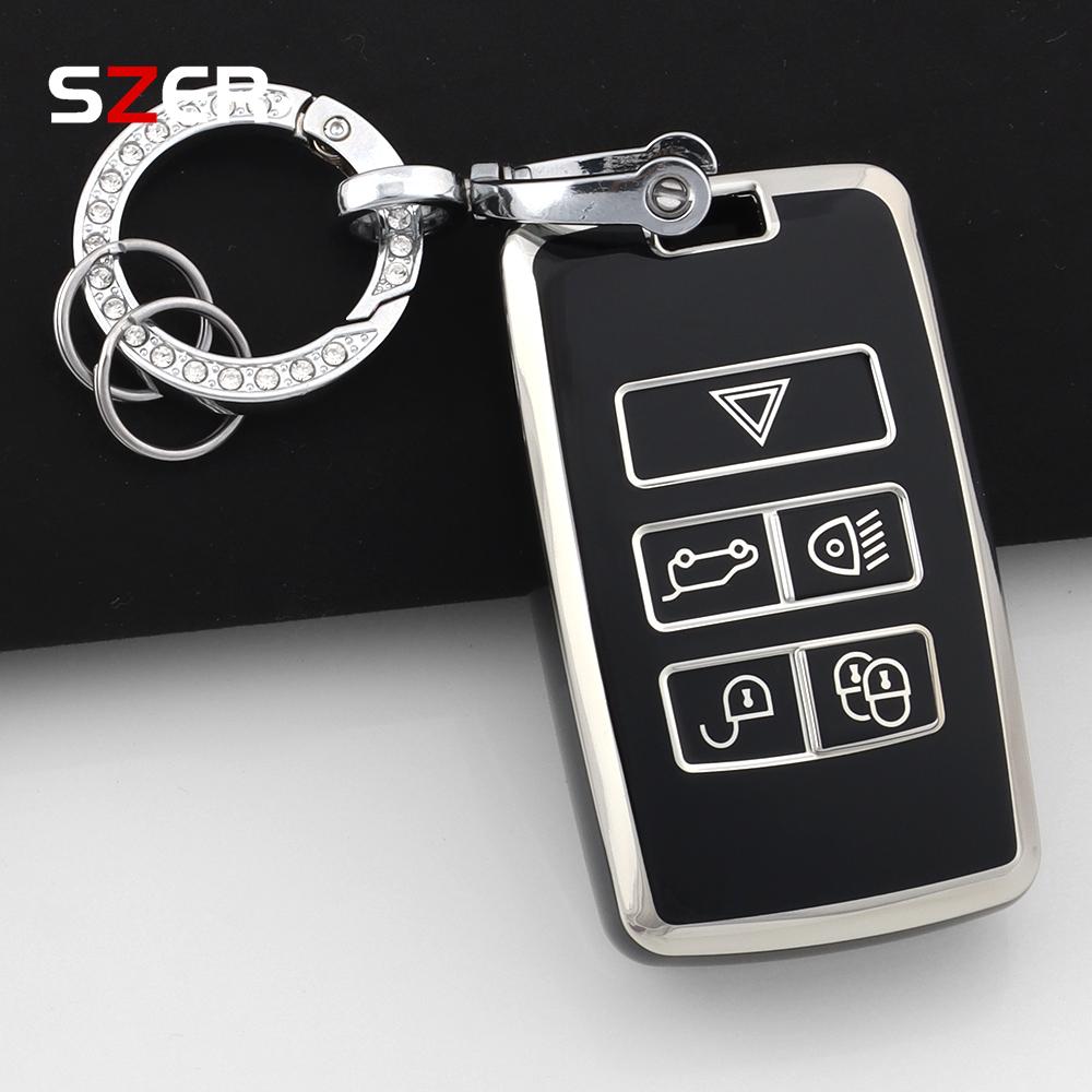 Nueva Funda de Silicona TPU para Llave de Coche Portallaves Carcasa Para Land Rover Range Rover Discovery 5 Sport Para Jaguar Xel E-Pace