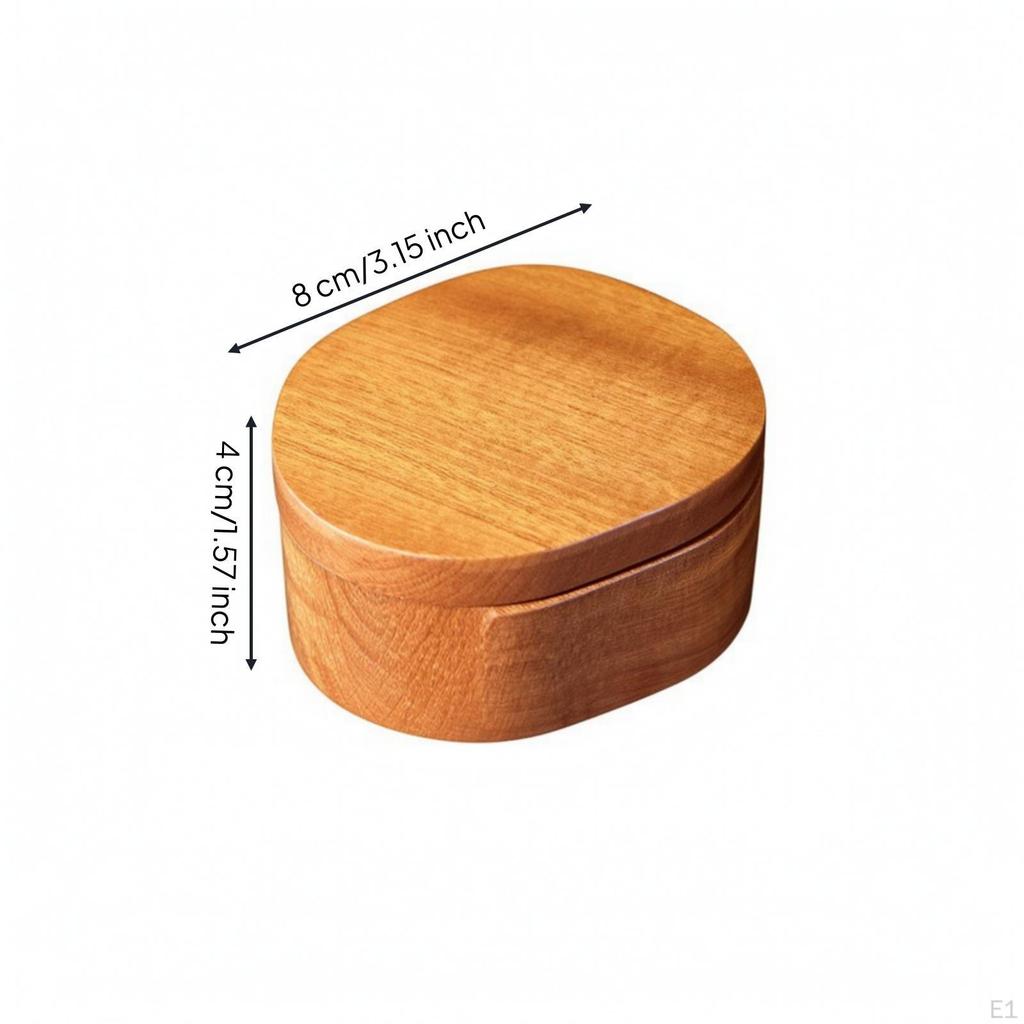 Coffee Strainer Box with Lid Wooden Storage Round for Baristas, Pourover