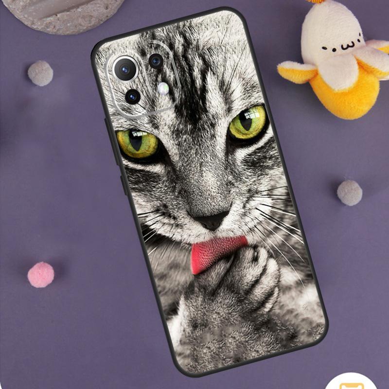 Black Cat Staring Eyes Case For POCO F6 X6 X5 X3 Pro M6 M5s F3 F5 Xiaomi 14 13 Ultra 12 Lite 11T 12T 13T Pro Cover