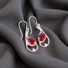Pink Rubellite Gemstone 925 Sterling Silver Jewelry Handcrafted Earrings 1.60" EE-49-10