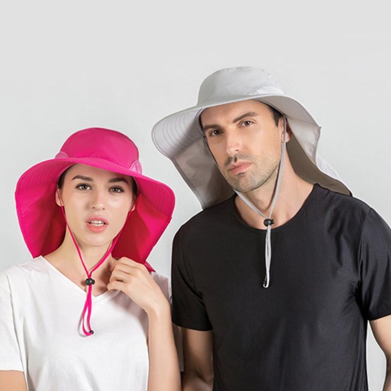 Fishing Wide Brims Sun Hat Outdoor Climbings Mesh Fisherman Hat Fishing Casual Hat Unisex Camping Hunting Bucket Hat
