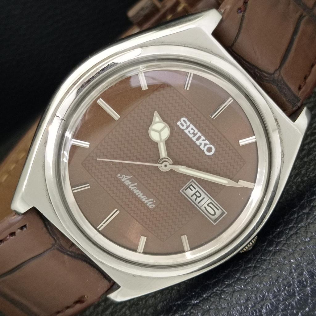 

SEIKO AUTOMATIC VINTAGE 6309A JAPAN MENS BROWN COLOR DIAL WATCH a701214-5 R206a-a701214