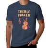 Cute Violin Treble Maker Music Pun Tshirt Basic Short Sleeve Tshirt For Unisex