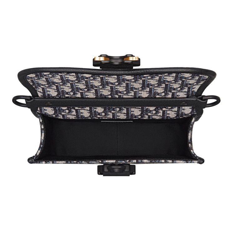 Dior Galopp Schräger Aufdruck Gesticktes Monogramm Vollflächiger Druck Jacquardstoff Gemischtes Kornleder Schulter Crossbody Tasche Herren Taschen 1ADPO033YKY-H27E