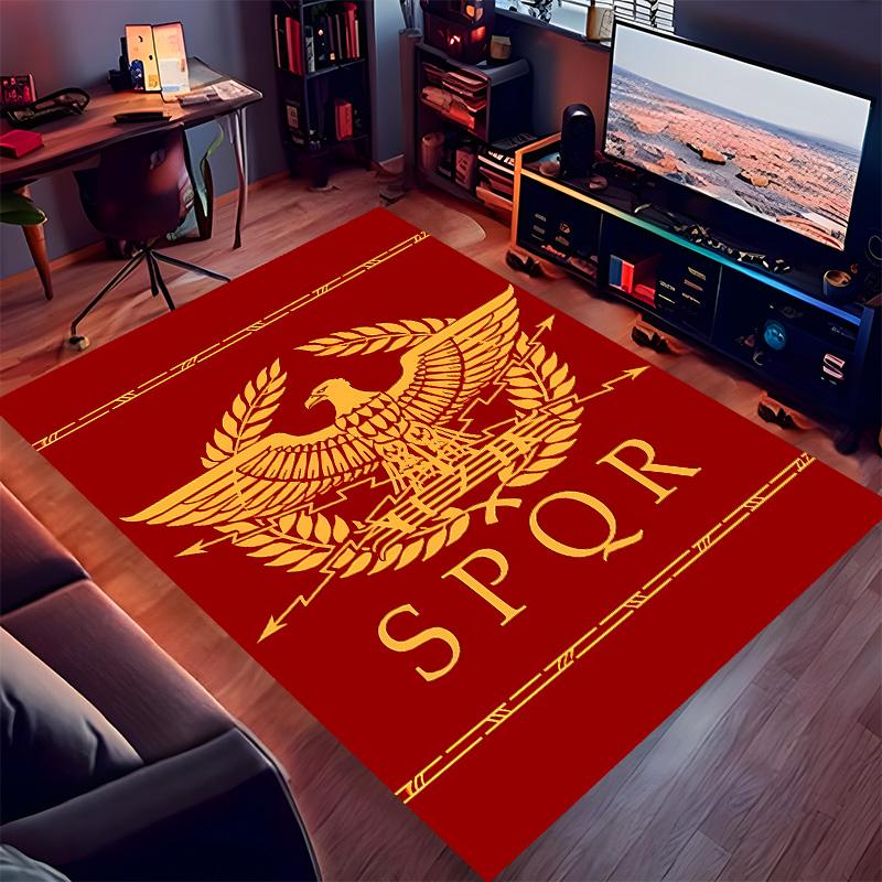SPQR Roman Eagle Printed Absorbent Washable Carpet, Non-Slip Bathroom Mats, Kitchen Rugs, Yoga Mat,Living Room Entrance, Camping Picnic Rugs