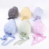 Striped Small Fresh Sun Cap Today Letter Embroidered Bow Back Tie Strap Baseball Cap Female