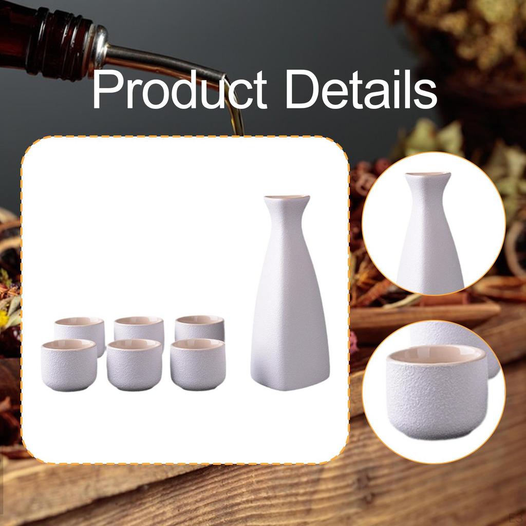Ceramic Sake Pot and Cups Creative Crafts Drinkware for Home Office Cupboard Cabinet Decor