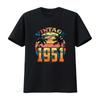 Vintage Since 1951 Birthday S Retro Awesome T Shirt Vintage Washed Casual Stretched Soft Versatile Comfortable Designer Clothes