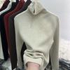 Autumn Winter 2026 Women's Pullover New Solid Color Slim Turtleneck Sweater Warm Soft Knitted Casual Knitted Base Layer Tops 45