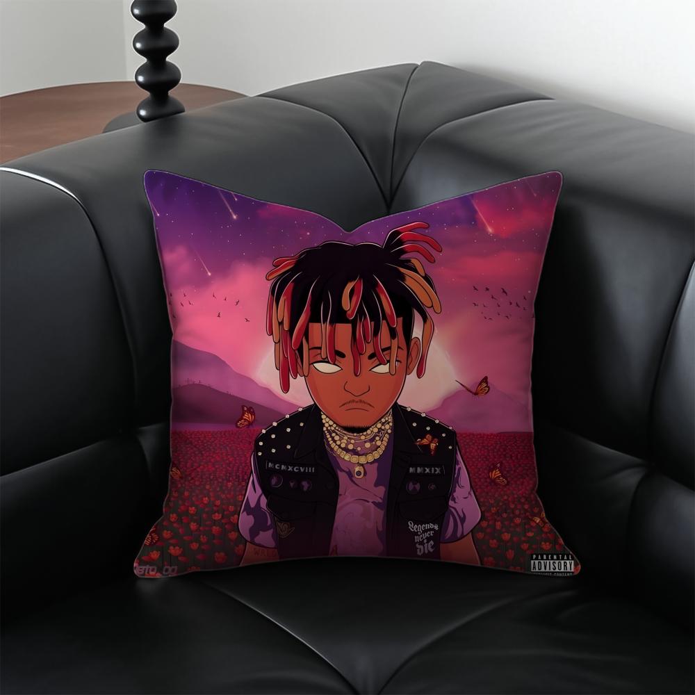 singer rap JJuice WRLDMT Cushion Cover Pillow Case Antidustmite Invisible zipper silky plush cushion