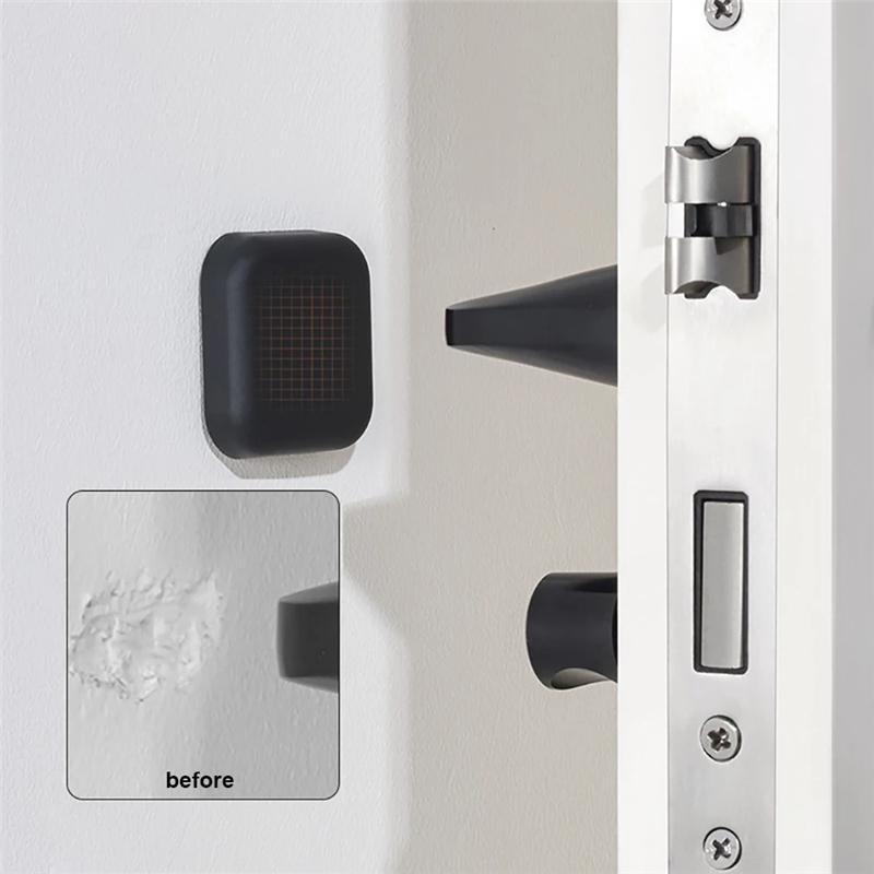 1pcs Door Stopper Silicone Handle Bumpers Self Adhesive Protection Porte Pad Mute Sticker Round Square Wall Protector Pad