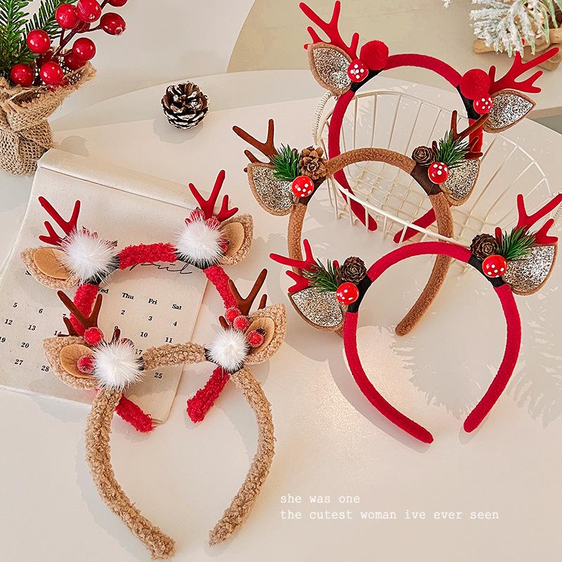 Mori Style Reindeer Antler Ears Christmas Hair Clip - Cute Kids' Hairpin Accessory
