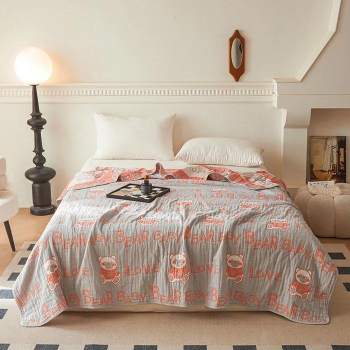 New Class a Cotton Is Not Easy To Shrink 6 Layers Gauze Blanket Towel Blanket Summer Blanket