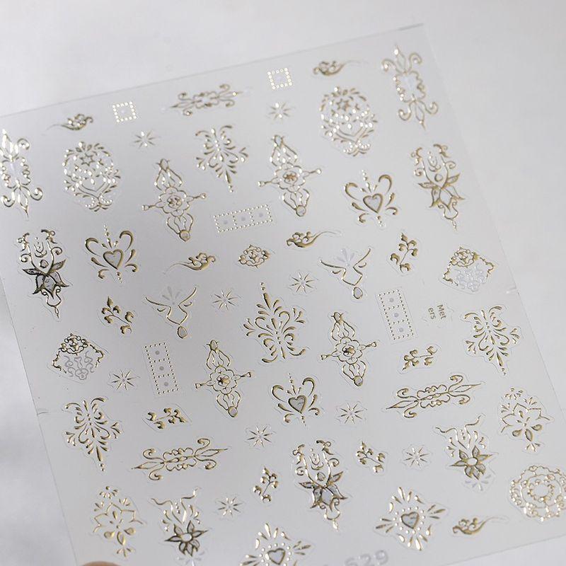 

Chinese Style Gilding Pattern Nail Stickers Waterproof Nail Sticker Decorative Decals Ornament M629 M629 (bronzing)