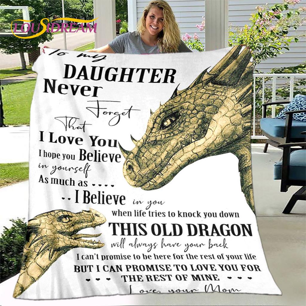 To My Daughter Plush Butterfly Quilt Blanket,Flannel Blanket Throw Blanket for Living Room Bedroom Bed Sofa Gift for Daughter