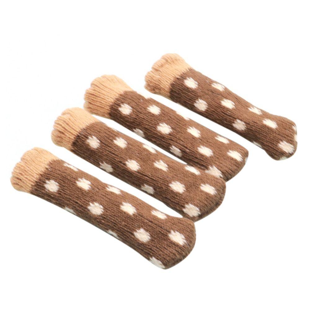 4Pcs New Elastic Furniture Socks Thickened Anti scratch Knitted Socks Wear-resistant Non Slip Furniture Booties Home